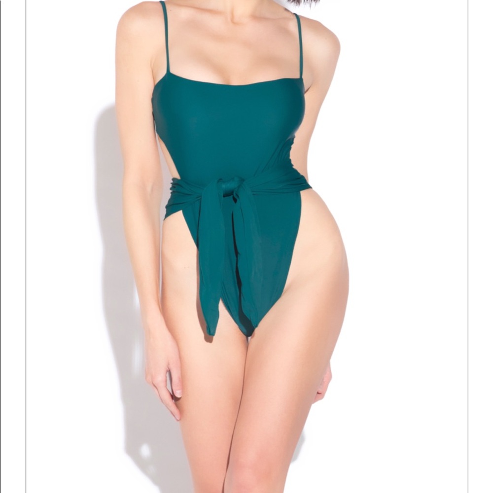 Sexy one piece tie front swimwear